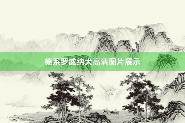 德系罗威纳犬高清图片展示